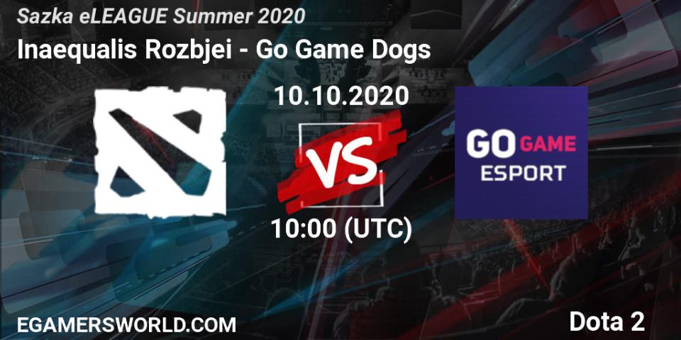 Prognose für das Spiel Inaequalis Rozbíječi VS Go Game Dogs. 10.10.2020 at 10:01. Dota 2 - Sazka eLEAGUE Summer 2020