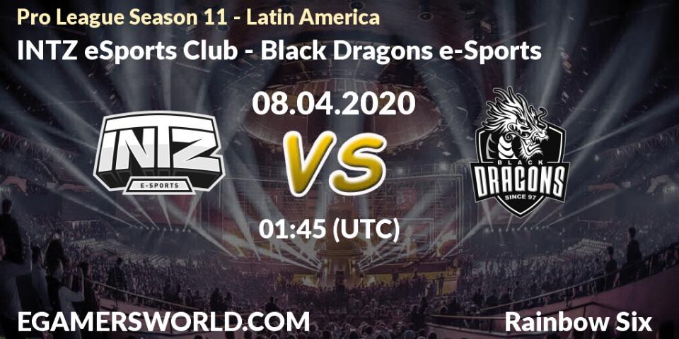 Prognose für das Spiel INTZ eSports Club VS Black Dragons e-Sports. 08.04.20. Rainbow Six - Pro League Season 11 - Latin America