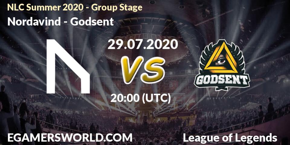 Prognose für das Spiel Nordavind VS Godsent. 29.07.20. LoL - NLC Summer 2020 - Group Stage