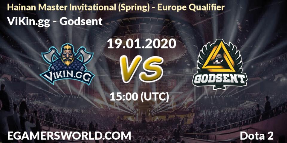 Prognose für das Spiel ViKin.gg VS Godsent. 19.01.20. Dota 2 - Hainan Master Invitational (Spring) - Europe Qualifier