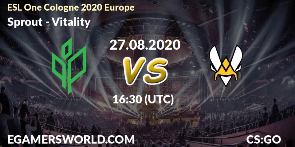 Prognose für das Spiel Sprout VS Vitality. 27.08.2020 at 16:30. Counter-Strike (CS2) - ESL One Cologne 2020 Europe