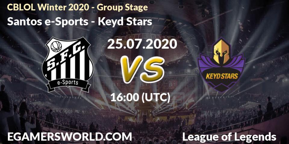 Prognose für das Spiel Santos e-Sports VS Keyd Stars. 25.07.20. LoL - CBLOL Winter 2020 - Group Stage