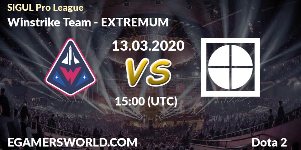 Prognose für das Spiel Winstrike Team VS EXTREMUM. 13.03.20. Dota 2 - SIGUL Pro League