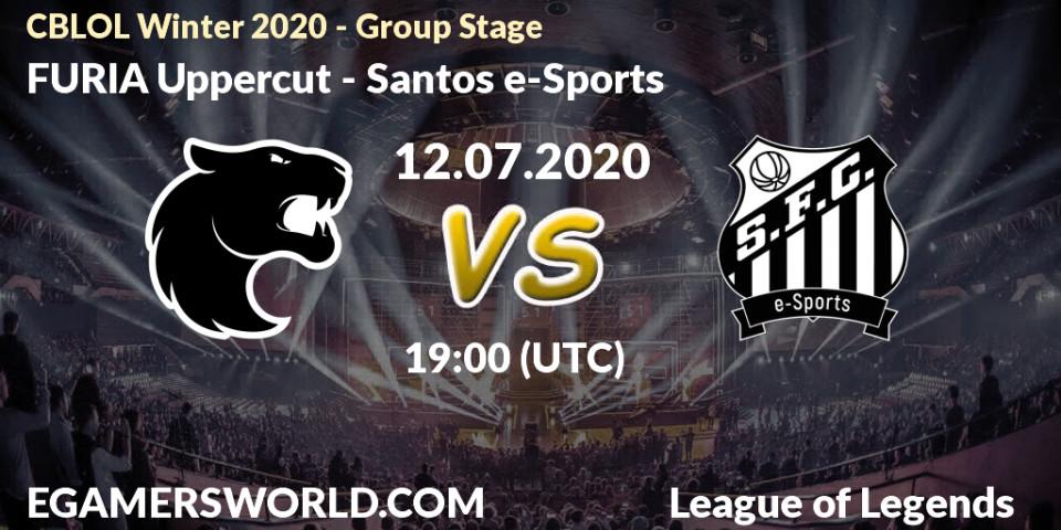 Prognose für das Spiel FURIA Uppercut VS Santos e-Sports. 12.07.20. LoL - CBLOL Winter 2020 - Group Stage