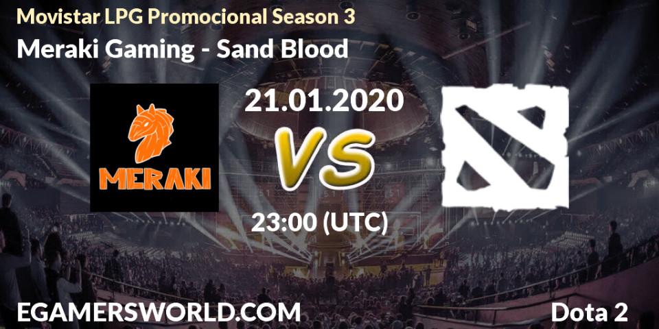 Prognose für das Spiel Meraki Gaming VS Sand Blood. 21.01.20. Dota 2 - Movistar LPG Promocional Season 3
