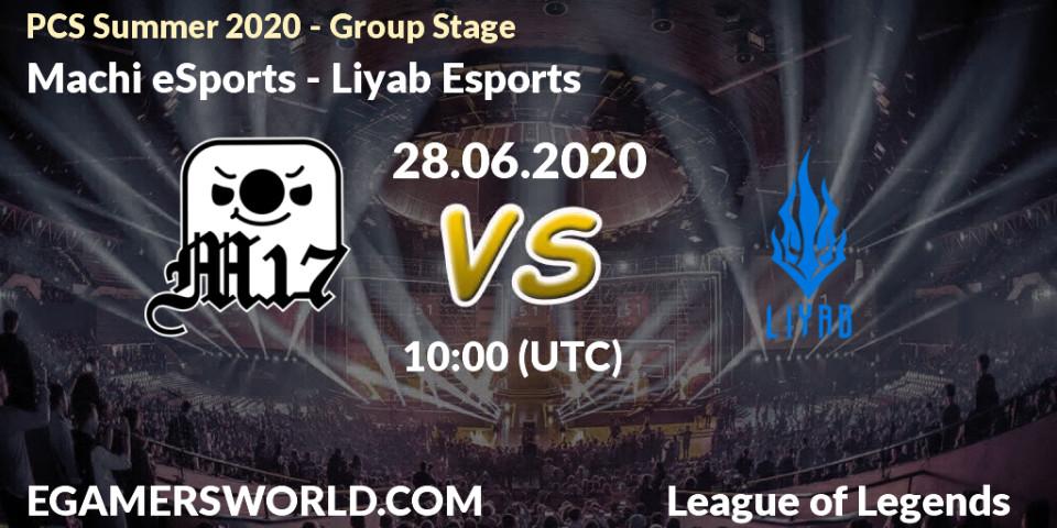 Prognose für das Spiel Machi eSports VS Liyab Esports. 28.06.20. LoL - PCS Summer 2020 - Group Stage