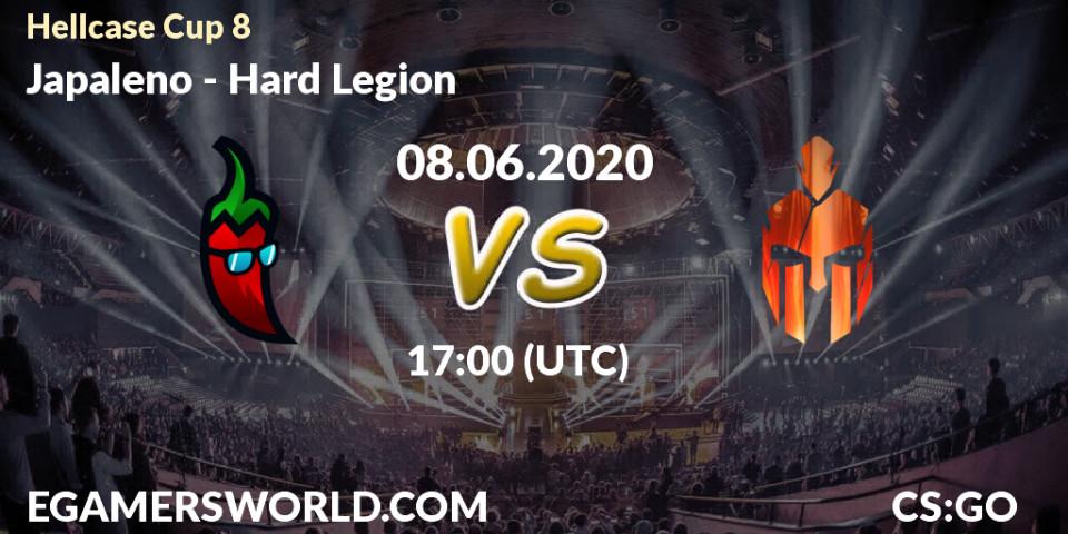Prognose für das Spiel Japaleno VS Hard Legion. 08.06.20. CS2 (CS:GO) - Hellcase Cup 8