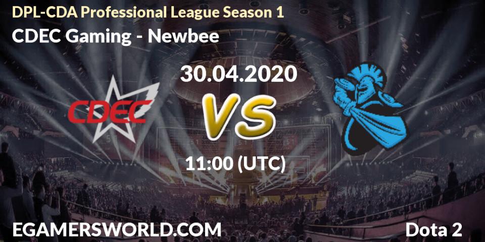 Prognose für das Spiel CDEC Gaming VS Newbee. 30.04.20. Dota 2 - DPL-CDA Professional League Season 1 2020