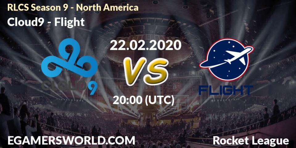 Prognose für das Spiel Cloud9 VS Flight. 22.02.20. Rocket League - RLCS Season 9 - North America