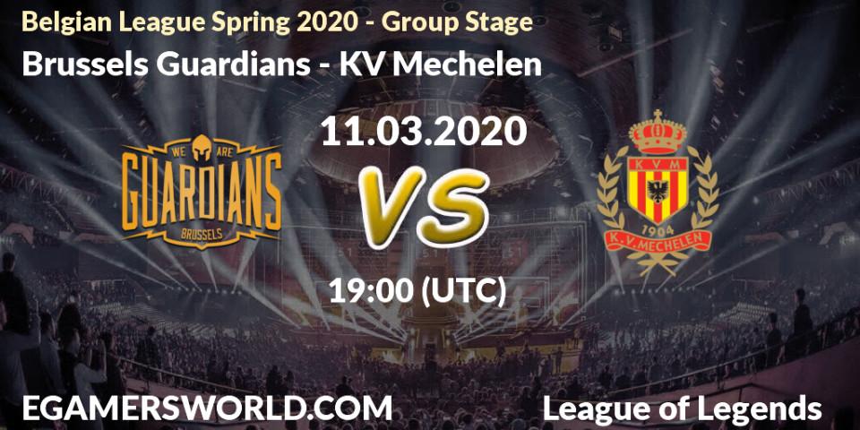 Prognose für das Spiel Brussels Guardians VS KV Mechelen. 11.03.2020 at 19:00. LoL - Belgian League Spring 2020 - Group Stage