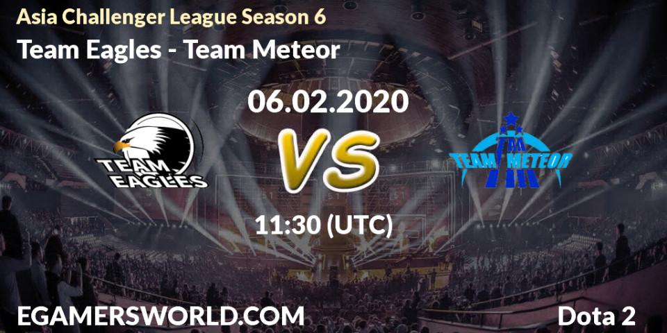 Prognose für das Spiel Team Eagles VS Team Meteor. 06.02.20. Dota 2 - Asia Challenger League Season 6