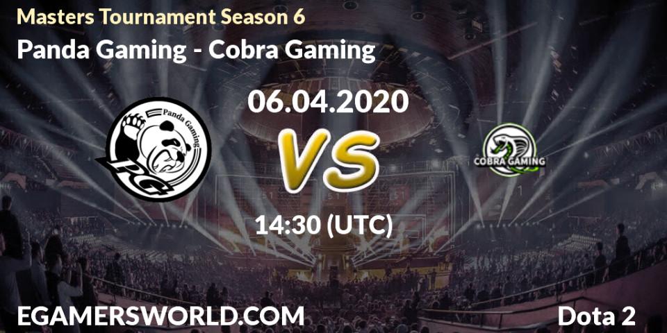 Prognose für das Spiel Panda Gaming VS Cobra Gaming. 07.04.20. Dota 2 - Masters Tournament Season 6