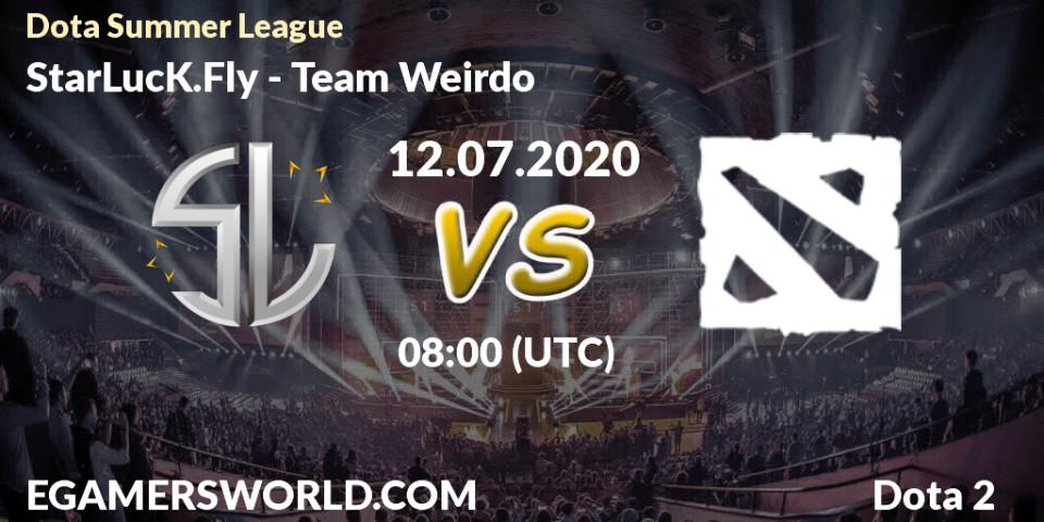 Prognose für das Spiel StarLucK.Fly VS Team Weirdo. 12.07.2020 at 08:00. Dota 2 - Dota Summer League