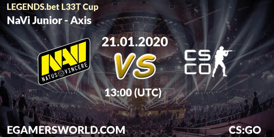 Prognose für das Spiel NaVi Junior VS Axis. 21.01.20. CS2 (CS:GO) - LEGENDS.bet L33T Cup