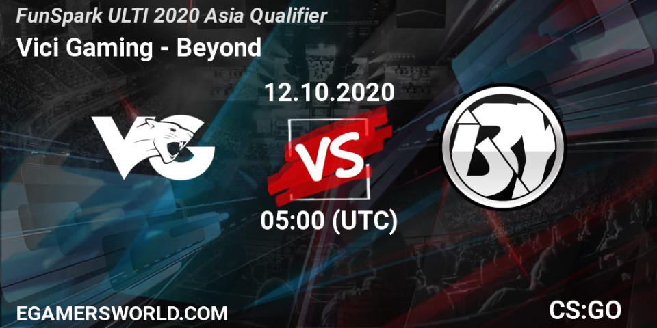 Prognose für das Spiel Vici Gaming VS Beyond. 12.10.20. CS2 (CS:GO) - FunSpark ULTI 2020 Asia Qualifier