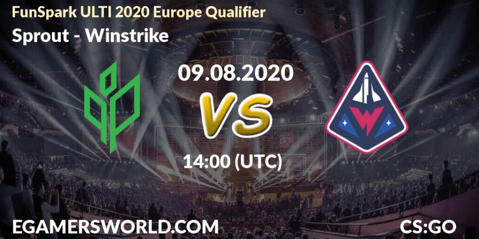 Prognose für das Spiel Sprout VS Winstrike. 09.08.20. CS2 (CS:GO) - FunSpark ULTI 2020 Europe Qualifier