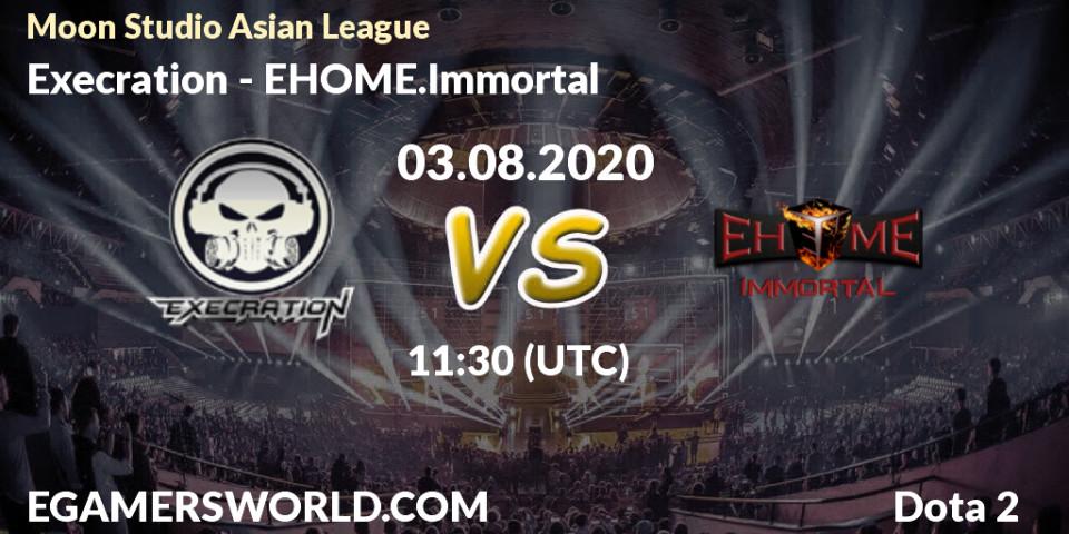 Prognose für das Spiel Execration VS EHOME.Immortal. 03.08.2020 at 11:47. Dota 2 - Moon Studio Asian League
