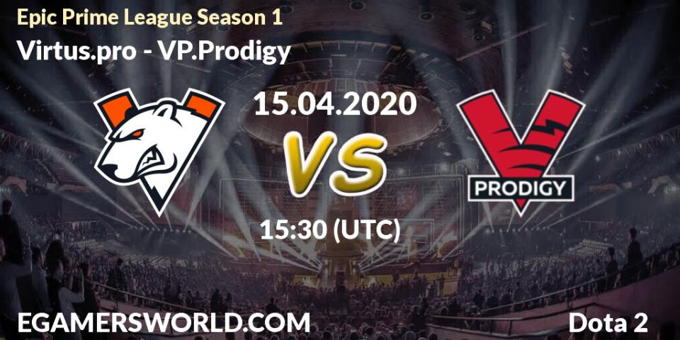 Prognose für das Spiel Virtus.pro VS VP.Prodigy. 15.04.2020 at 16:28. Dota 2 - Epic Prime League Season 1