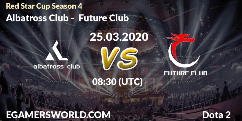 Prognose für das Spiel Albatross Club VS Future Club. 25.03.20. Dota 2 - Red Star Cup Season 4
