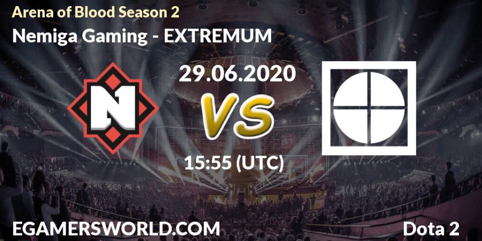 Prognose für das Spiel Nemiga Gaming VS EXTREMUM. 29.06.2020 at 17:00. Dota 2 - Arena of Blood Season 2