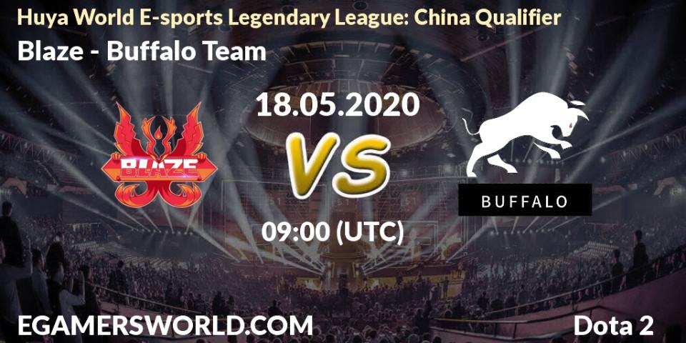Prognose für das Spiel Blaze VS Buffalo Team. 18.05.20. Dota 2 - Huya World E-sports Legendary League: China Qualifier