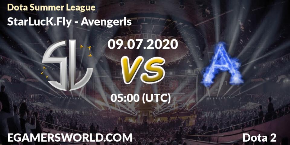 Prognose für das Spiel StarLucK.Fly VS Avengerls. 09.07.20. Dota 2 - Dota Summer League