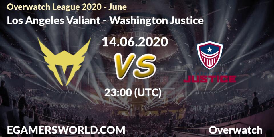 Prognose für das Spiel Los Angeles Valiant VS Washington Justice. 14.06.2020 at 23:00. Overwatch - Overwatch League 2020 - June