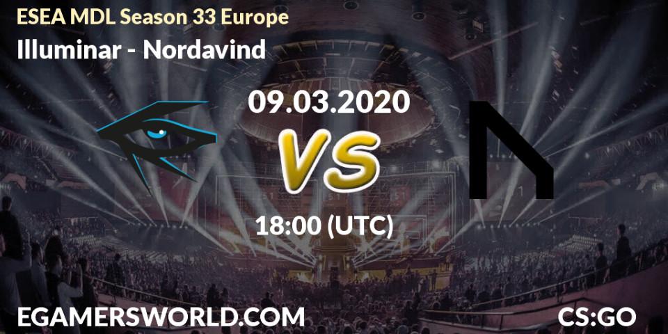Prognose für das Spiel Illuminar VS Nordavind. 09.03.20. CS2 (CS:GO) - ESEA MDL Season 33 Europe