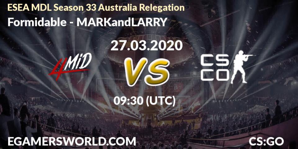 Prognose für das Spiel Mako VS MARKandLARRY. 27.03.20. CS2 (CS:GO) - ESEA MDL Season 33 Australia Relegation