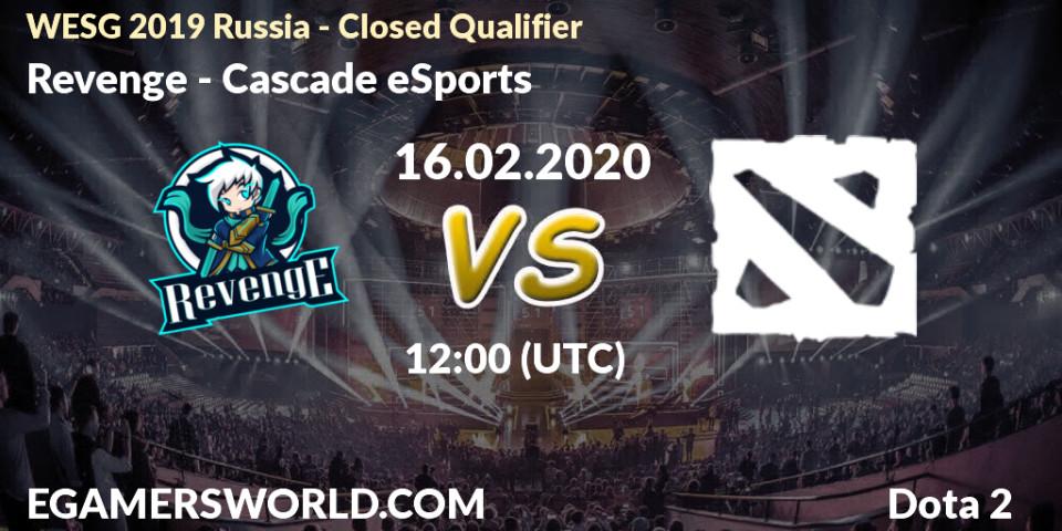 Prognose für das Spiel Revenge VS Cascade eSports. 16.02.20. Dota 2 - WESG 2019 Russia - Closed Qualifier