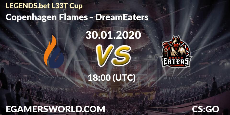 Prognose für das Spiel Copenhagen Flames VS DreamEaters. 30.01.20. CS2 (CS:GO) - LEGENDS.bet L33T Cup