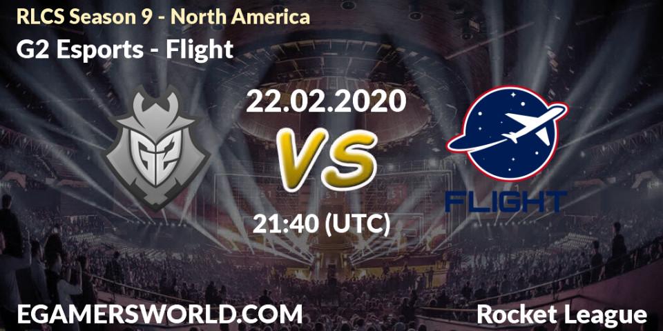 Prognose für das Spiel G2 Esports VS Flight. 22.02.20. Rocket League - RLCS Season 9 - North America