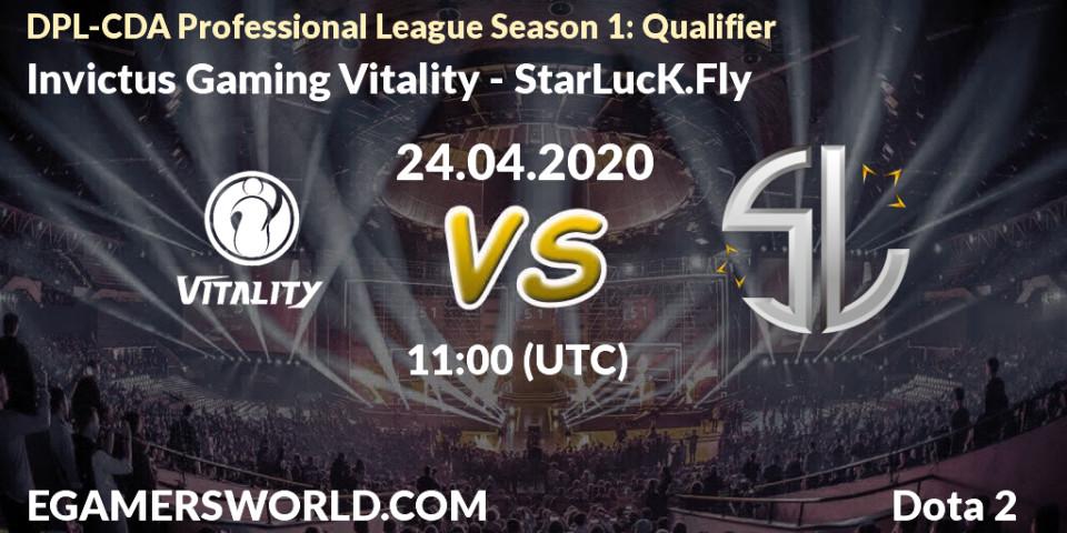 Prognose für das Spiel Invictus Gaming Vitality VS StarLucK.Fly. 24.04.20. Dota 2 - DPL-CDA Professional League Season 1: Qualifier