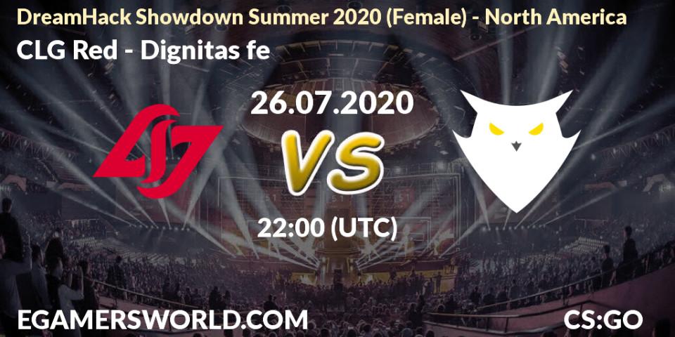 Prognose für das Spiel CLG Red VS Dignitas fe. 26.07.20. CS2 (CS:GO) - DreamHack Showdown Summer 2020 (Female) - North America