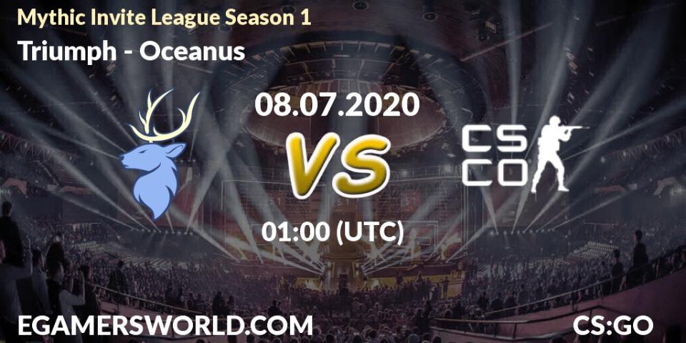 Prognose für das Spiel Triumph VS Oceanus. 08.07.20. CS2 (CS:GO) - Mythic Invite League Season 1