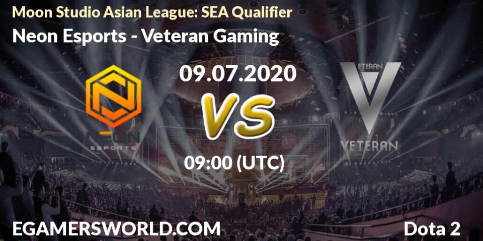 Prognose für das Spiel Neon Esports VS Veteran Gaming. 09.07.20. Dota 2 - Moon Studio Asian League: SEA Qualifier