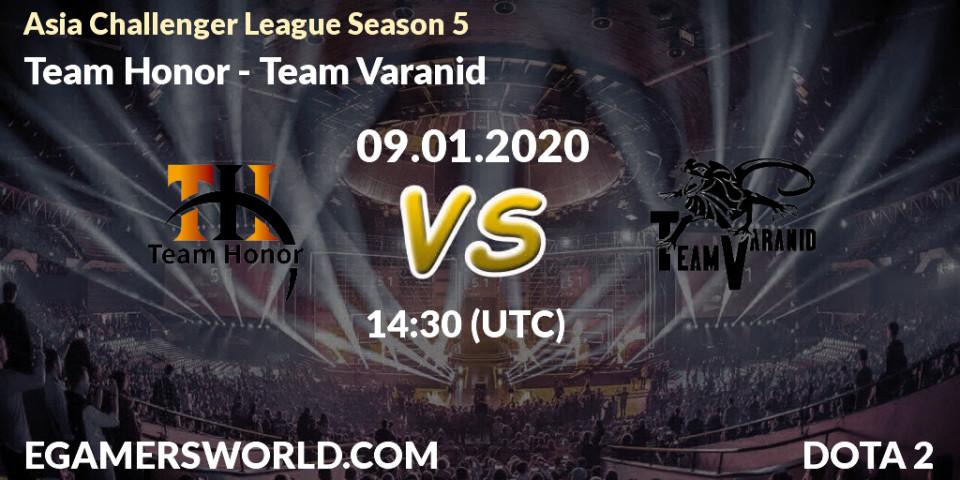 Prognose für das Spiel Team Honor VS Team Varanid. 09.01.2020 at 12:11. Dota 2 - Asia Challenger League Season 5