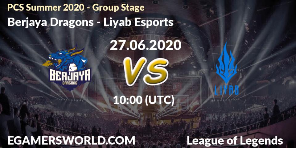 Prognose für das Spiel Berjaya Dragons VS Liyab Esports. 27.06.2020 at 10:00. LoL - PCS Summer 2020 - Group Stage