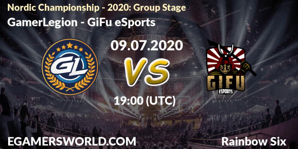 Prognose für das Spiel GamerLegion VS GiFu eSports. 09.07.20. Rainbow Six - Nordic Championship - 2020: Group Stage
