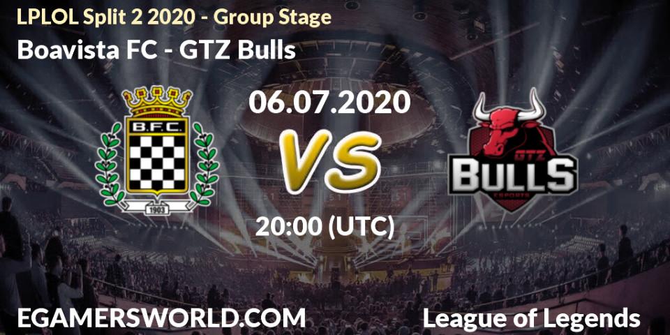 Prognose für das Spiel Boavista FC VS GTZ Bulls. 06.07.2020 at 20:00. LoL - LPLOL Split 2 2020