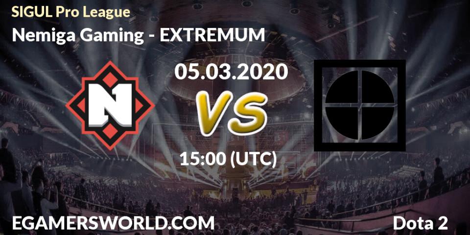 Prognose für das Spiel Nemiga Gaming VS EXTREMUM. 05.03.2020 at 15:06. Dota 2 - SIGUL Pro League