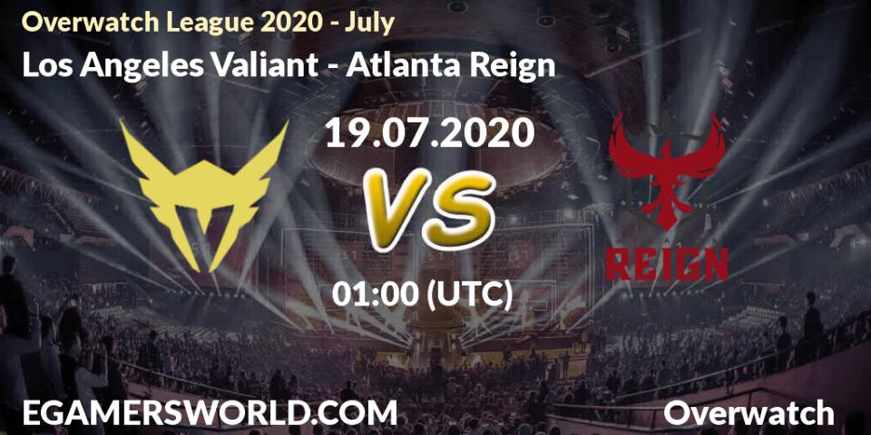 Prognose für das Spiel Los Angeles Valiant VS Atlanta Reign. 18.07.2020 at 23:30. Overwatch - Overwatch League 2020 - July