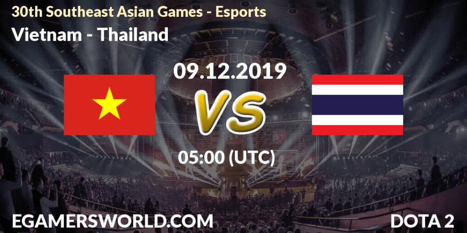 Prognose für das Spiel Vietnam VS Thailand. 08.12.2019 at 08:30. Dota 2 - 30th Southeast Asian Games - Esports