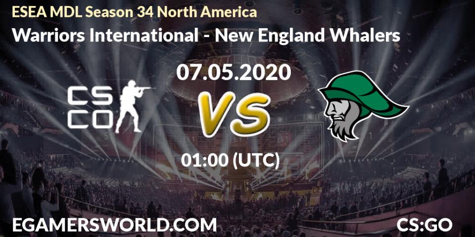 Prognose für das Spiel Warriors International VS New England Whalers. 20.05.2020 at 01:10. Counter-Strike (CS2) - ESEA MDL Season 34 North America