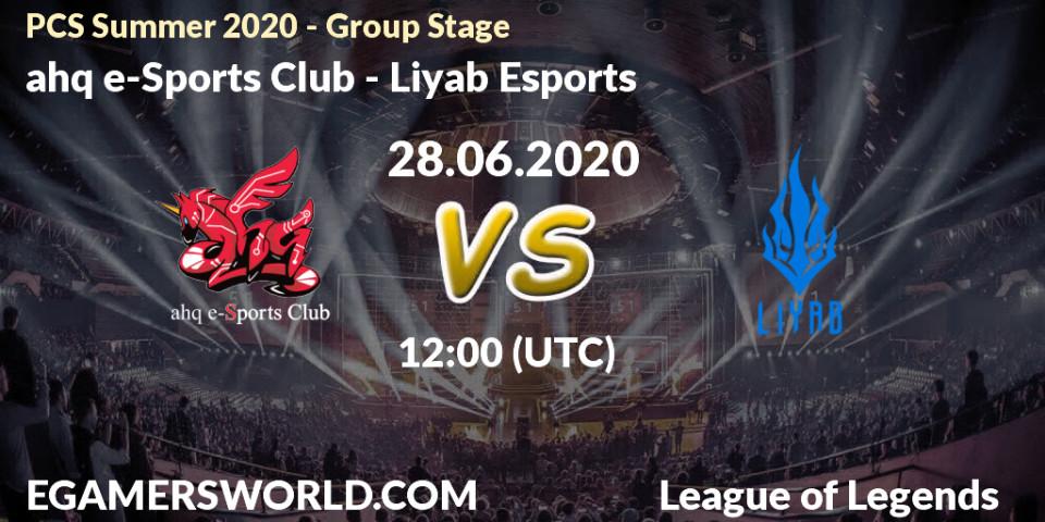 Prognose für das Spiel ahq e-Sports Club VS Liyab Esports. 28.06.2020 at 12:00. LoL - PCS Summer 2020 - Group Stage