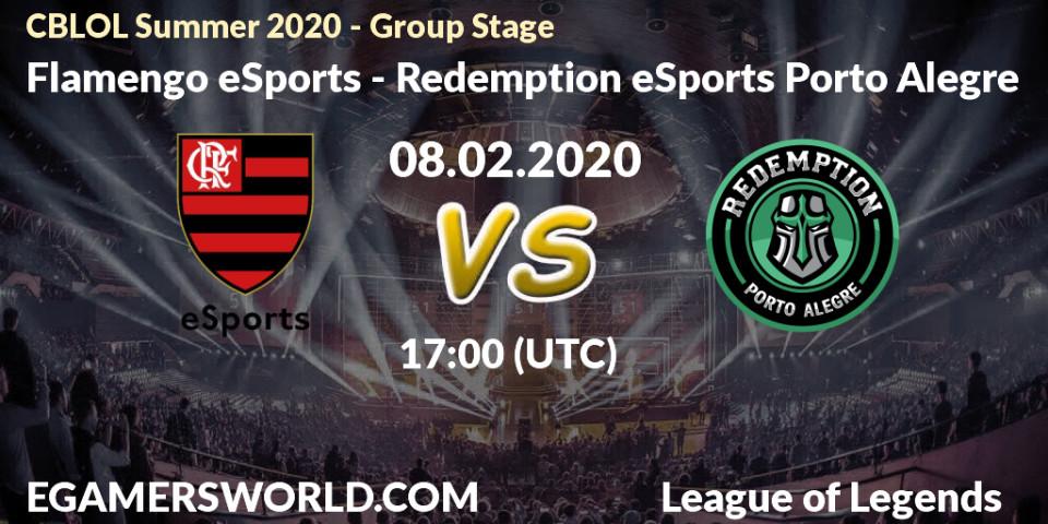 Prognose für das Spiel Flamengo eSports VS Redemption eSports Porto Alegre. 08.02.20. LoL - CBLOL Summer 2020 - Group Stage
