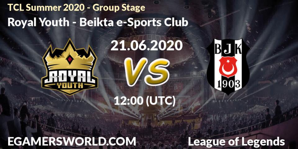 Prognose für das Spiel Royal Youth VS Beşiktaş e-Sports Club. 21.06.20. LoL - TCL Summer 2020 - Group Stage