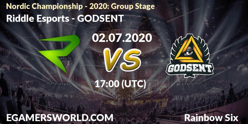 Prognose für das Spiel Riddle Esports VS GODSENT. 02.07.20. Rainbow Six - Nordic Championship - 2020: Group Stage