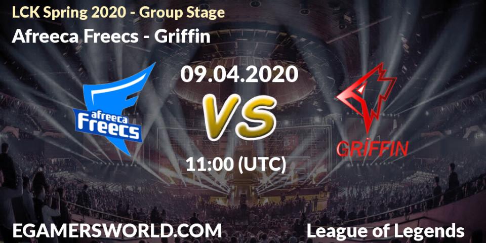 Prognose für das Spiel Afreeca Freecs VS Griffin. 09.04.20. LoL - LCK Spring 2020 - Group Stage