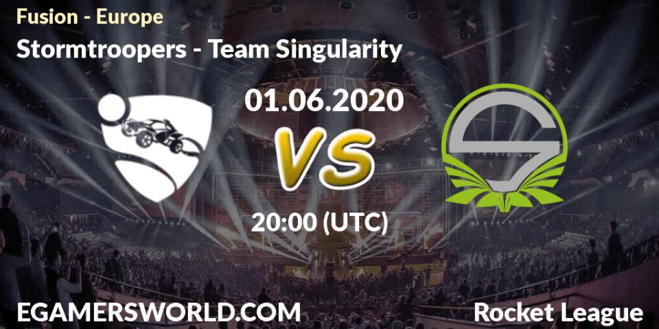 Prognose für das Spiel Stormtroopers VS Team Singularity. 01.06.2020 at 20:00. Rocket League - Fusion - Europe